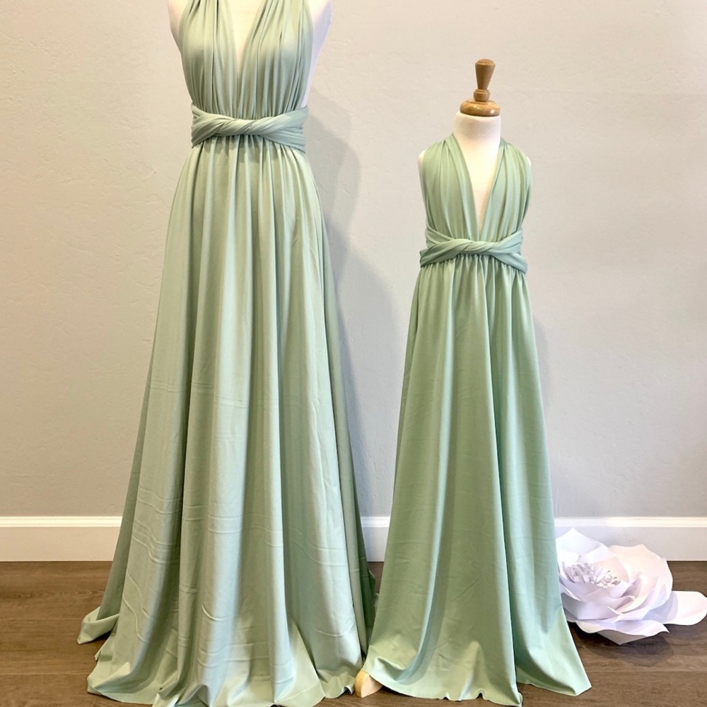 Elegant Green Kids Formal Dress